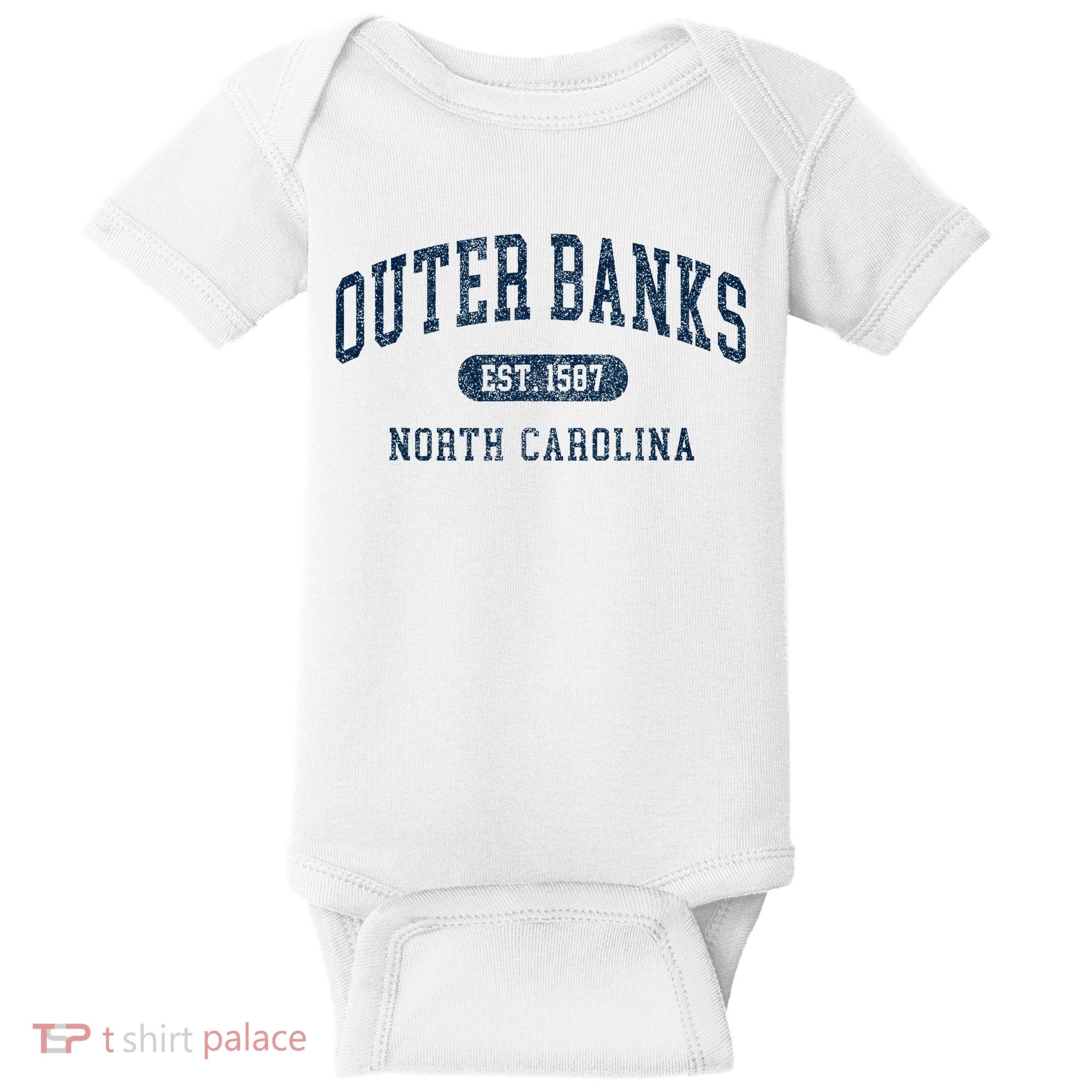 Est 1587 Obx North Carolina Nc Baby Bodysuit
