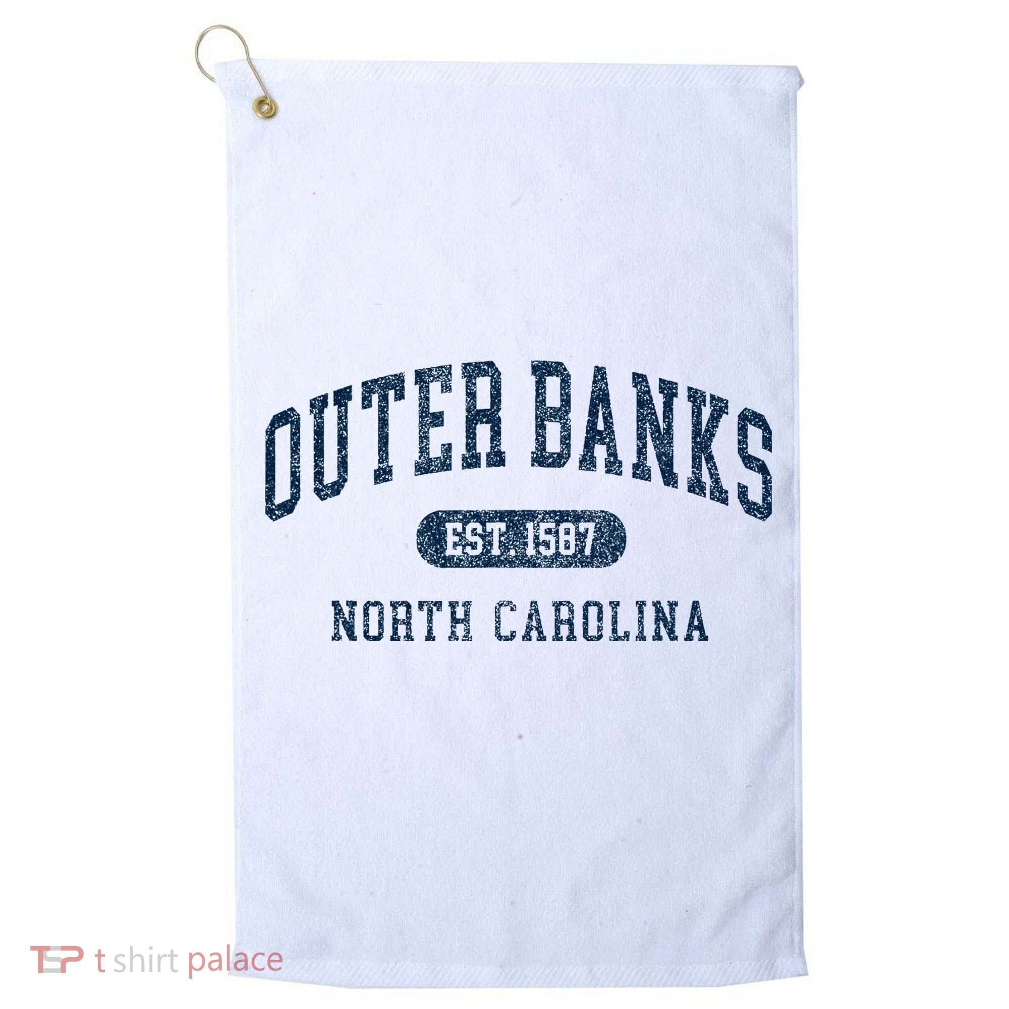 Est 1587 Obx North Carolina Nc Golf Towel