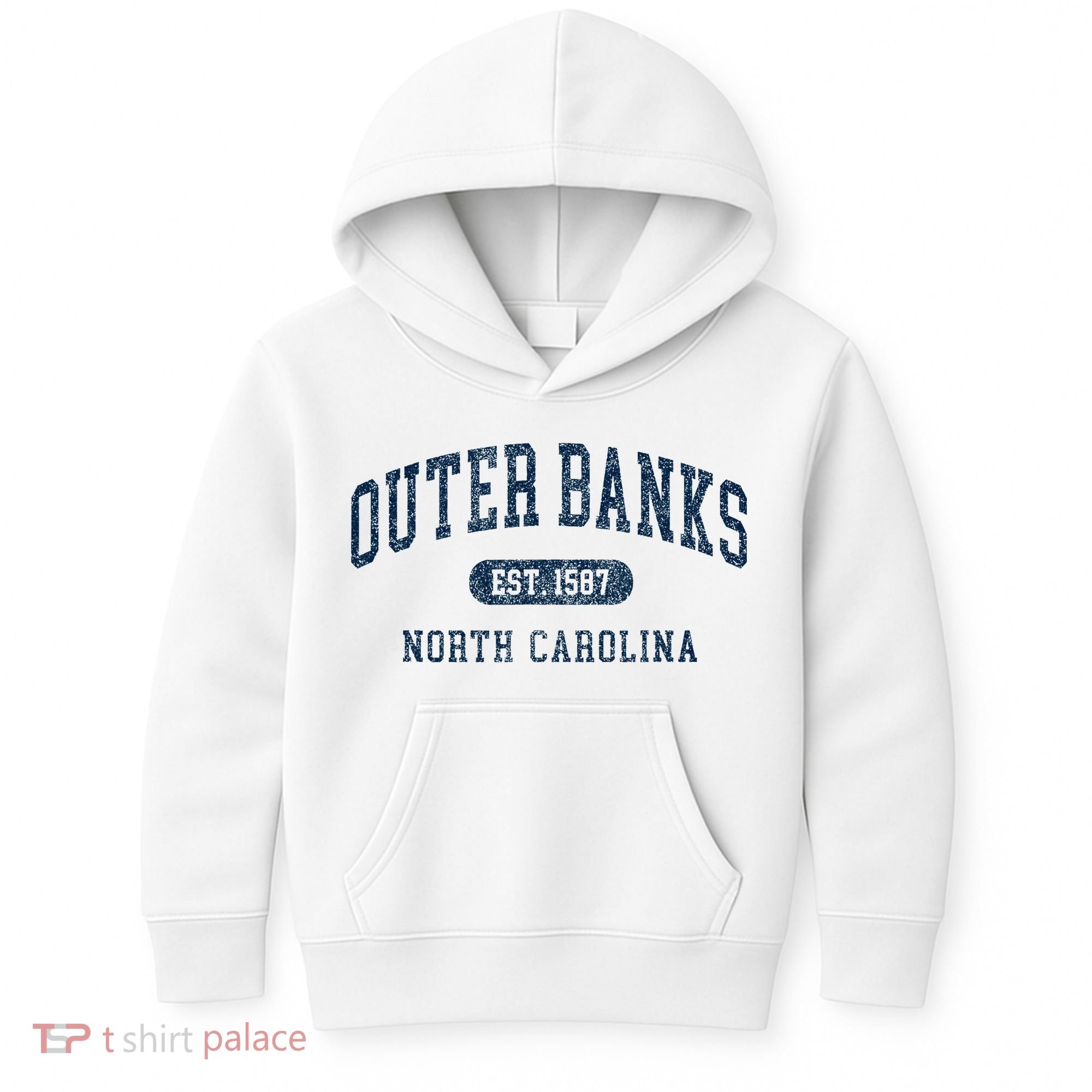 Est 1587 Obx North Carolina Nc Kids Hoodie