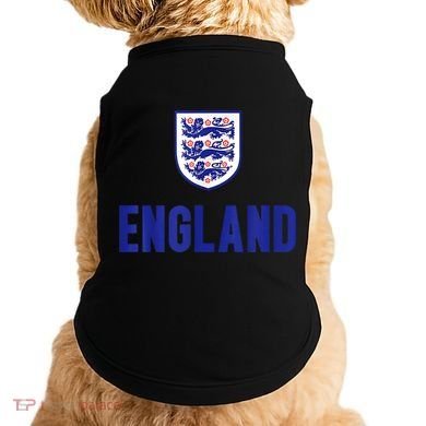 England 1982 Soccer Team Jersey British Three Heraldic Lions Doggie Tank