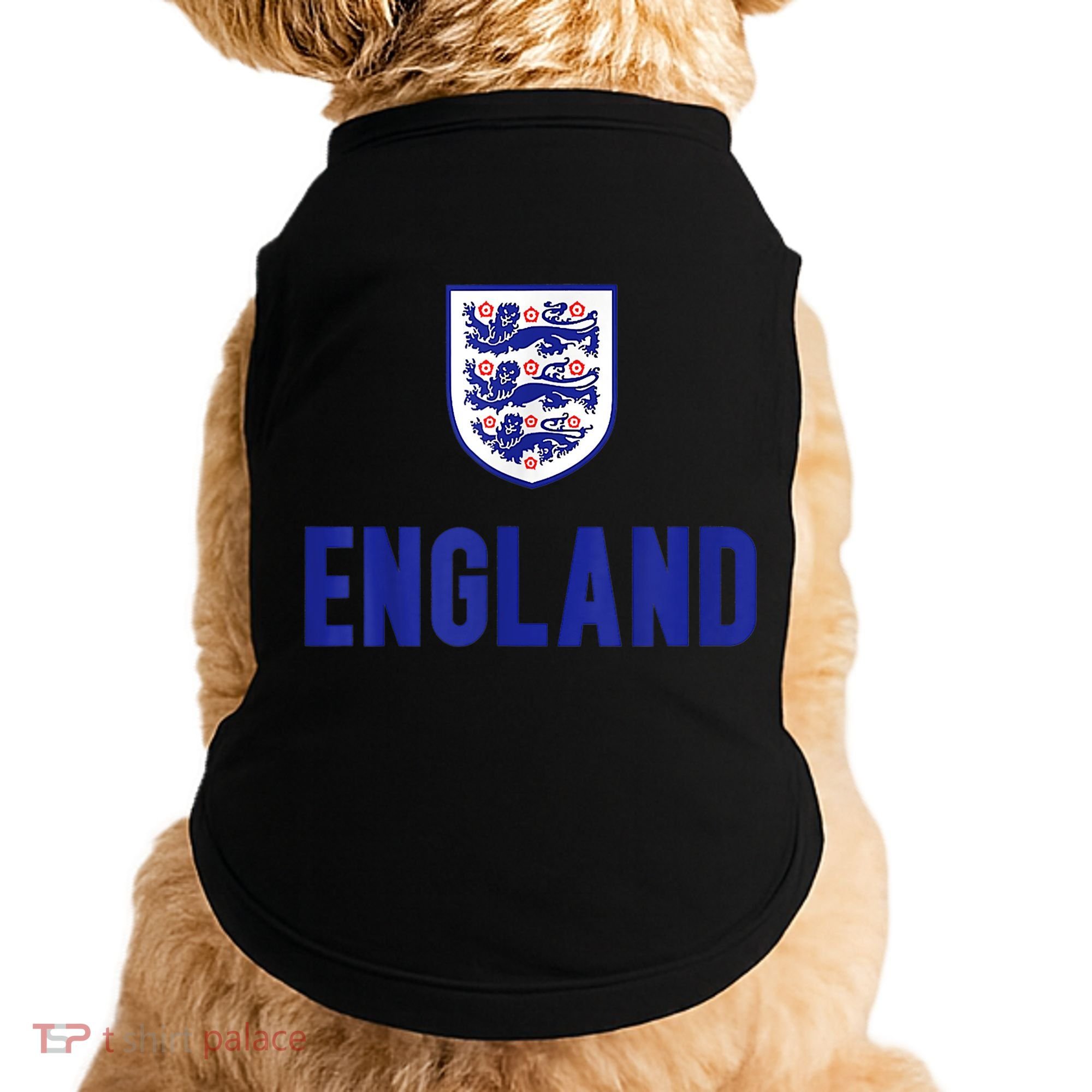 England 1982 Soccer Team Jersey British Three Heraldic Lions Doggie Tank