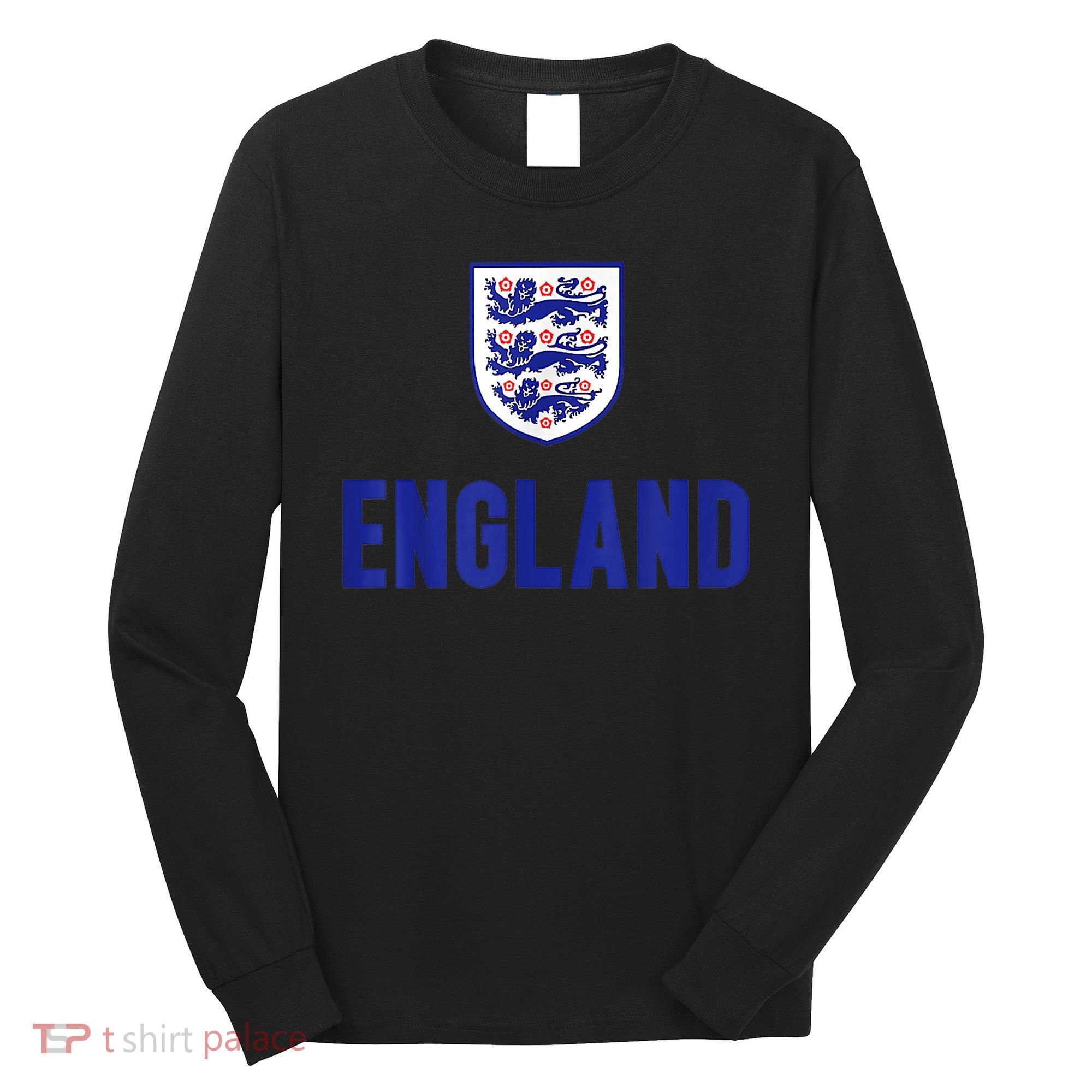 England 1982 Soccer Team Jersey British Three Heraldic Lions Long Sleeve Shirt