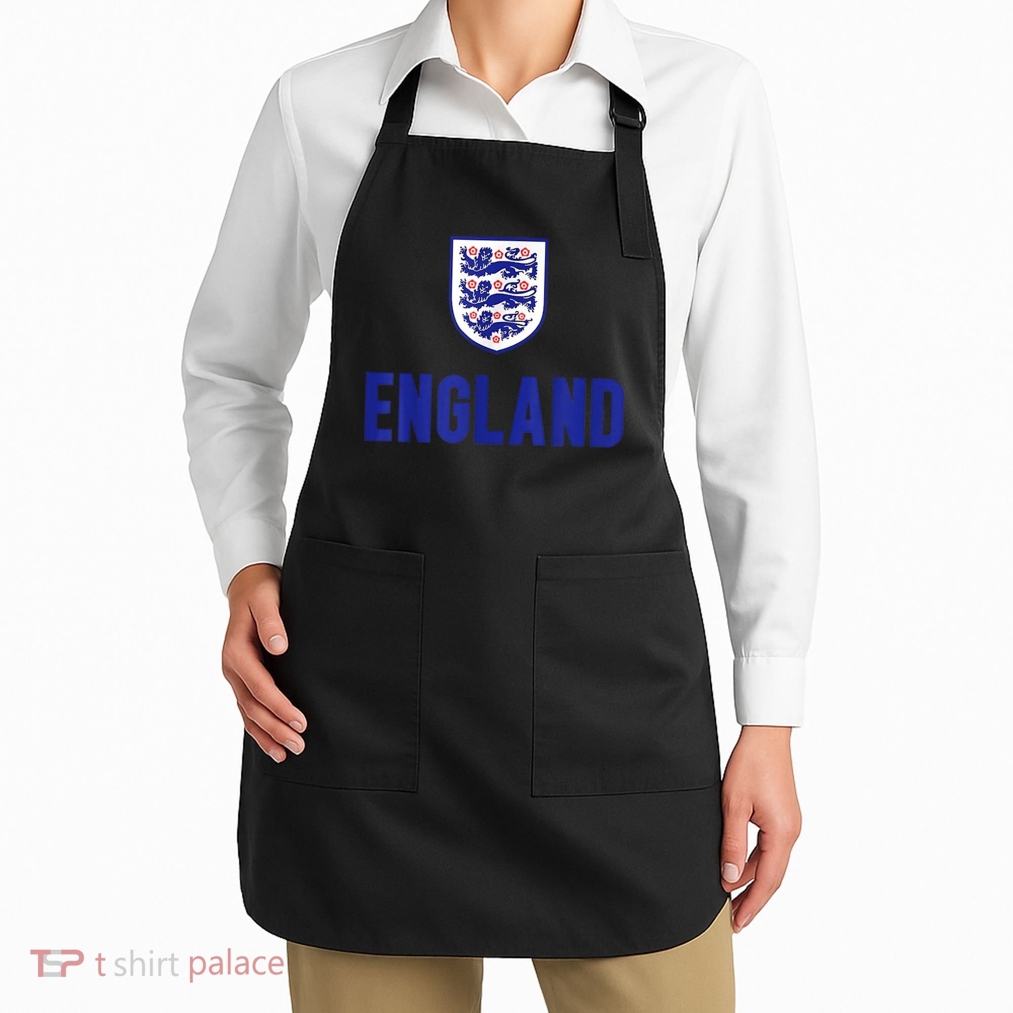 England 1982 Soccer Team Jersey British Three Heraldic Lions Apron