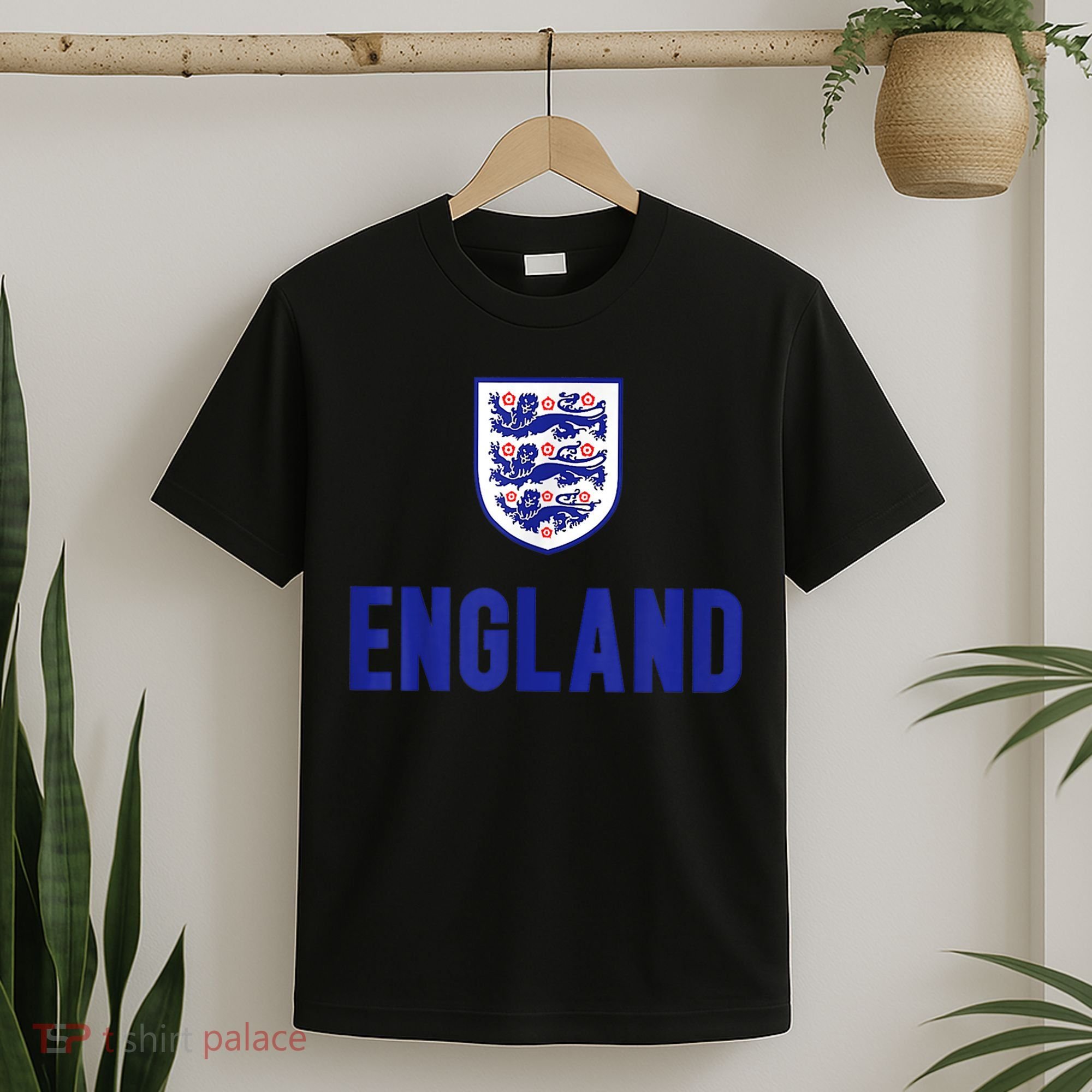 England 1982 Soccer Team Jersey British Three Heraldic Lions T-Shirt