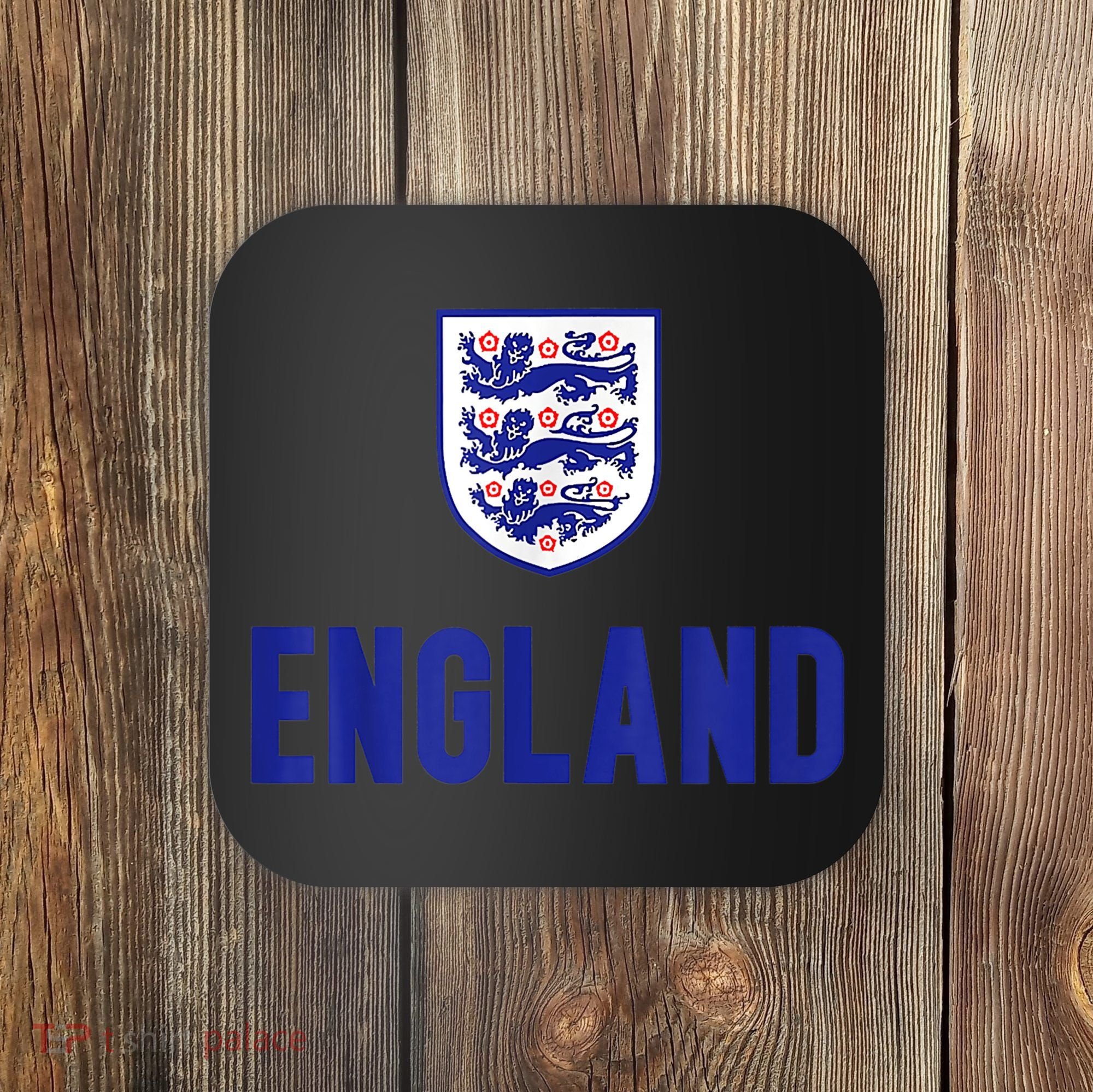 England 1982 Soccer Team Jersey British Three Heraldic Lions Coaster