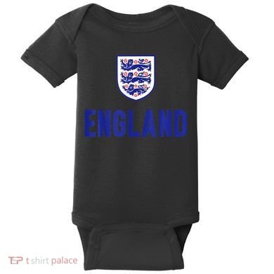 England 1982 Soccer Team Jersey British Three Heraldic Lions Baby Bodysuit