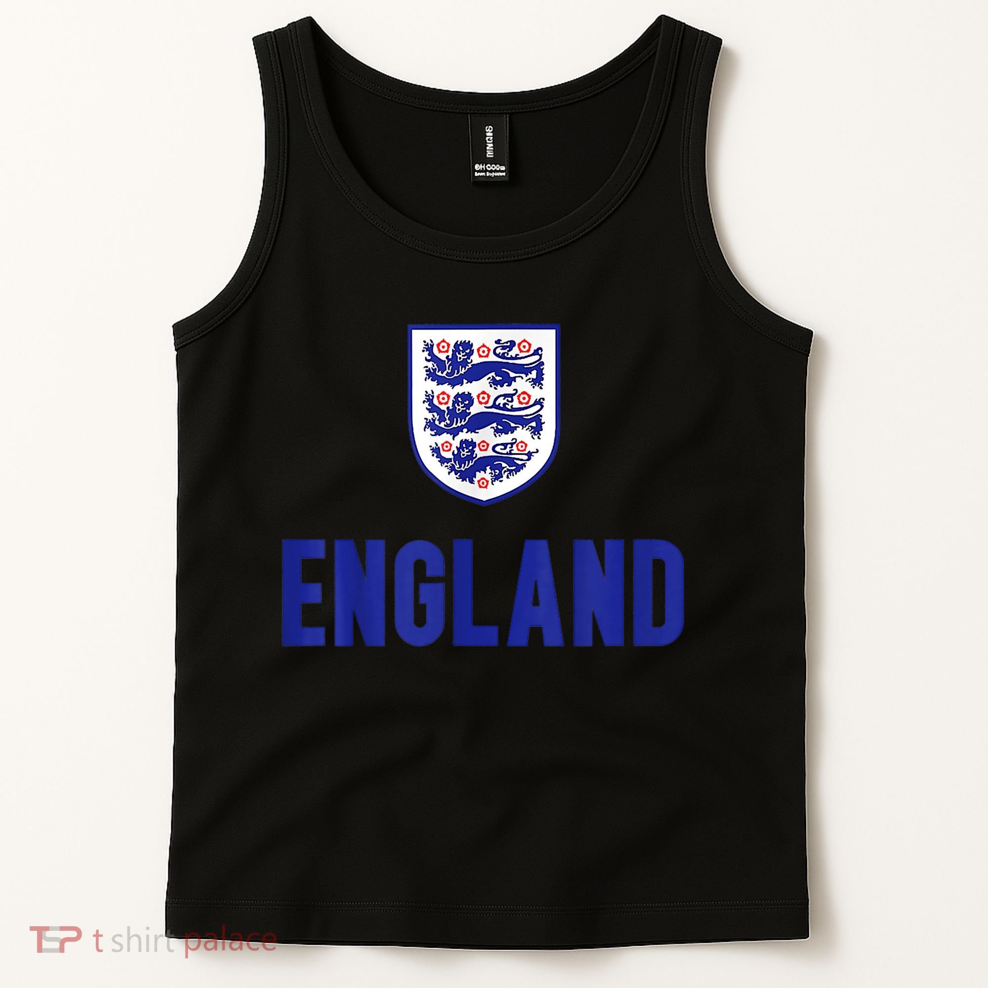 England 1982 Soccer Team Jersey British Three Heraldic Lions Tank Top