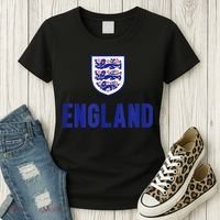 England 1982 Soccer Team Jersey British Three Heraldic Lions Women's T-Shirt thumb 3