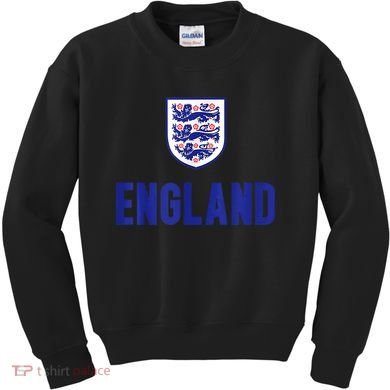England 1982 Soccer Team Jersey British Three Heraldic Lions Kids Sweatshirt