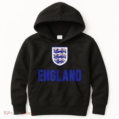England 1982 Soccer Team Jersey British Three Heraldic Lions Kids Hoodie
