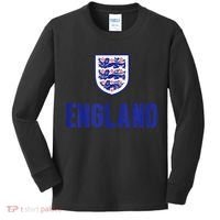 England 1982 Soccer Team Jersey British Three Heraldic Lions Kids Long Sleeve Shirt thumb 0