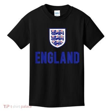 England 1982 Soccer Team Jersey British Three Heraldic Lions Kids T-Shirt