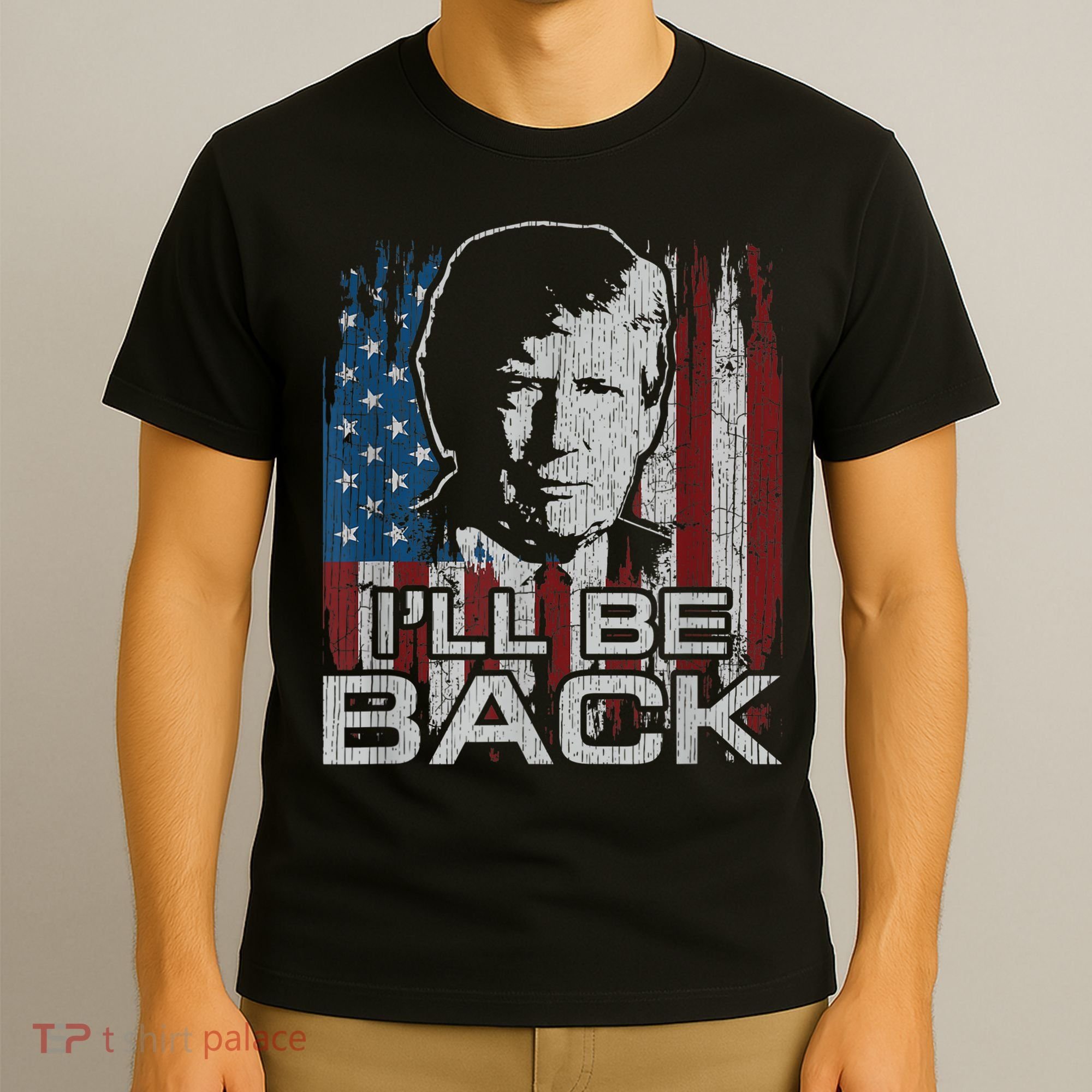 Election 2024 I'll Be Back Trump 2024 Vintage Donald Trump T-Shirt