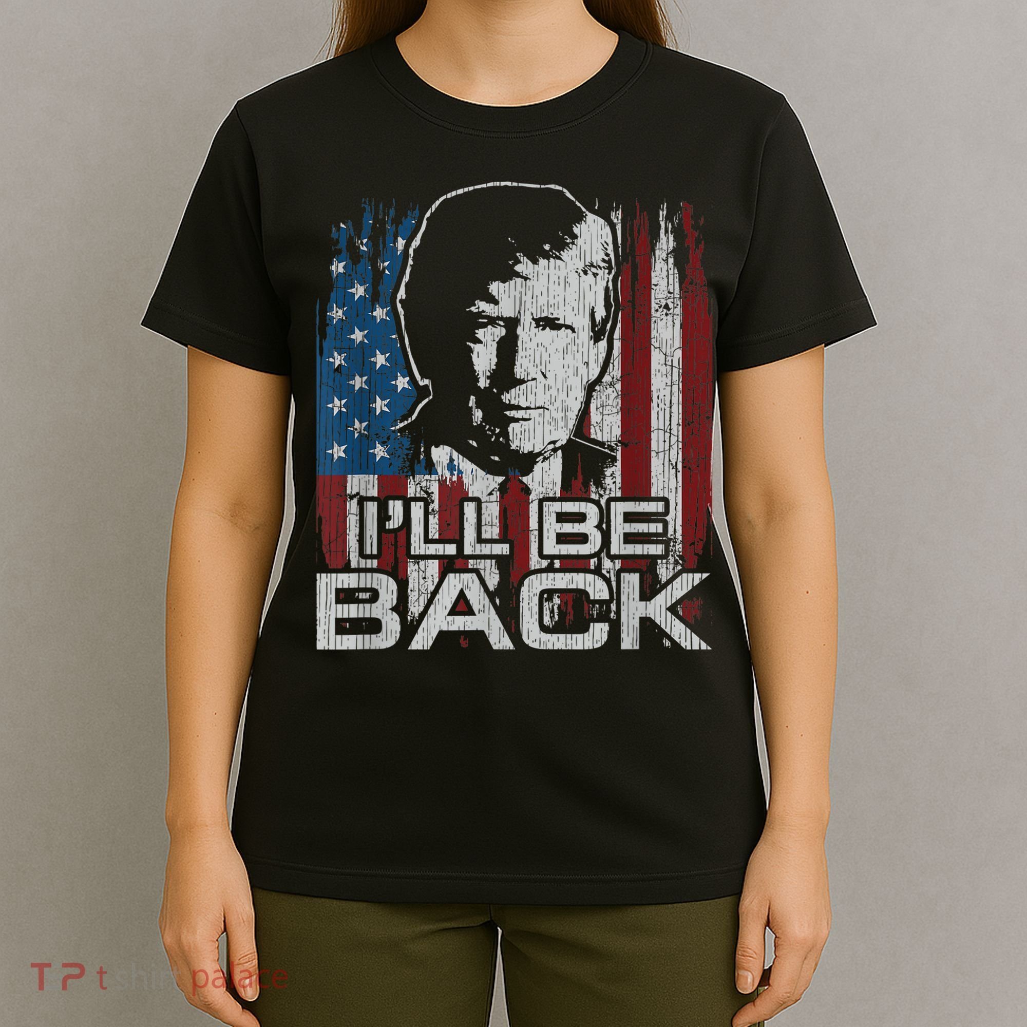 Election 2024 I'll Be Back Trump 2024 Vintage Donald Trump T-Shirt