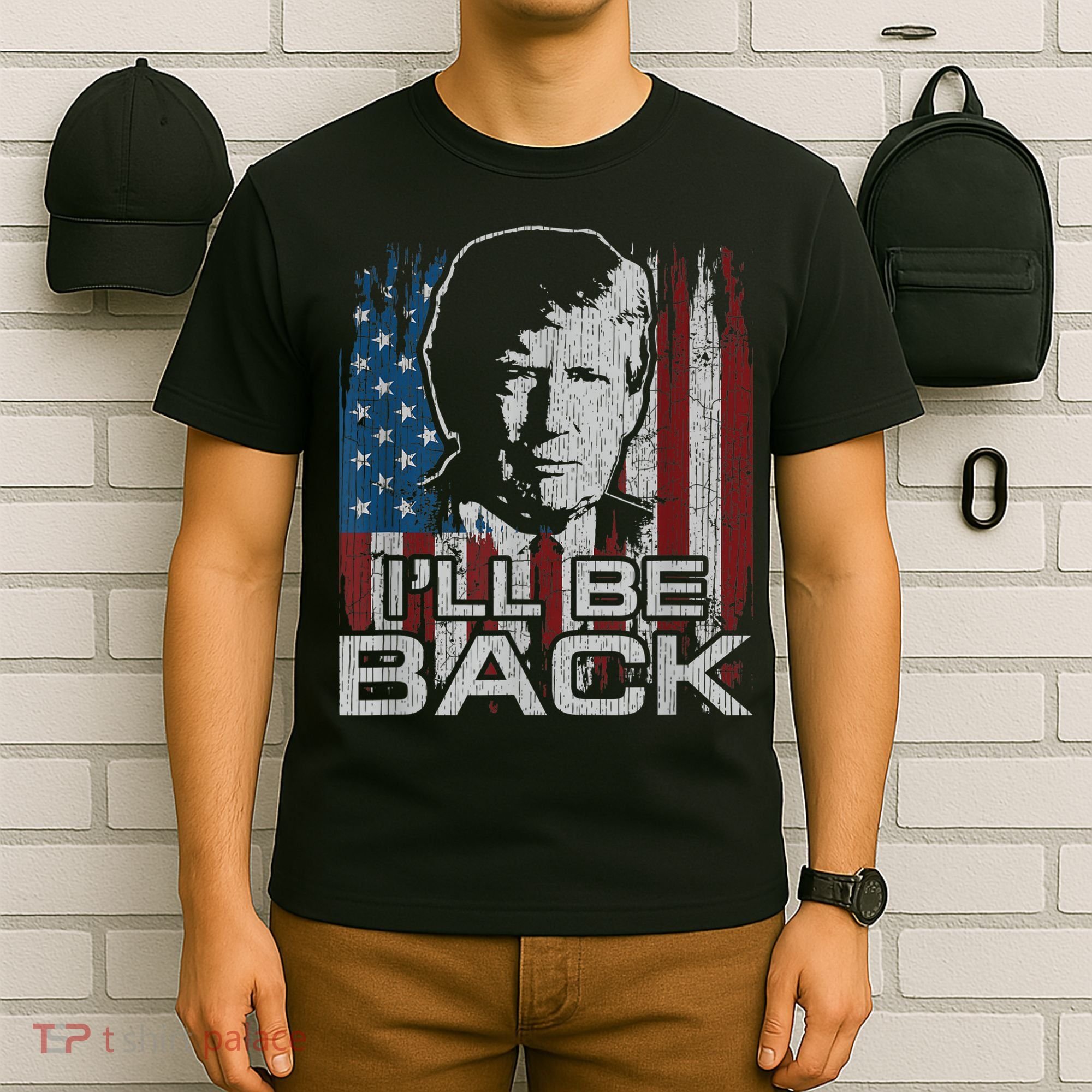 Election 2024 I'll Be Back Trump 2024 Vintage Donald Trump T-Shirt