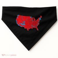 Election 2024 Results Map Trump Wins Counties USA-Made Doggie Bandana thumb 0
