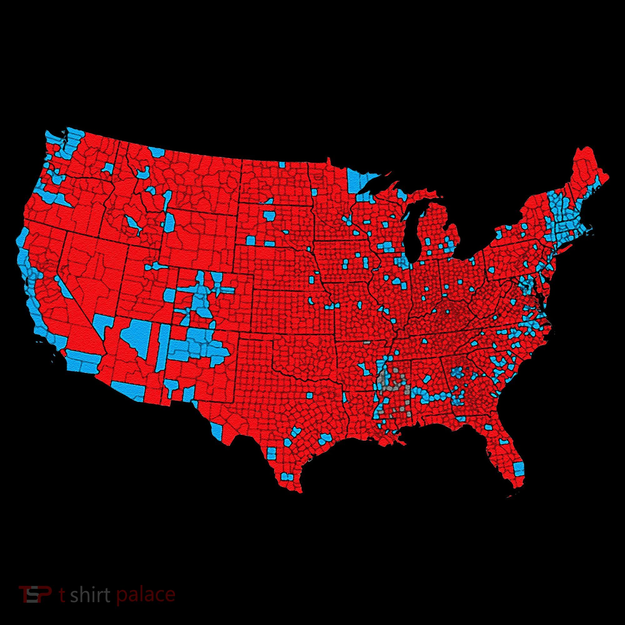 Election 2024 Results Map Trump Wins Counties Women's Hoodie