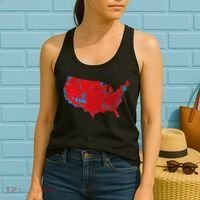 Election 2024 Results Map Trump Wins Counties Women's Tank Top thumb 2
