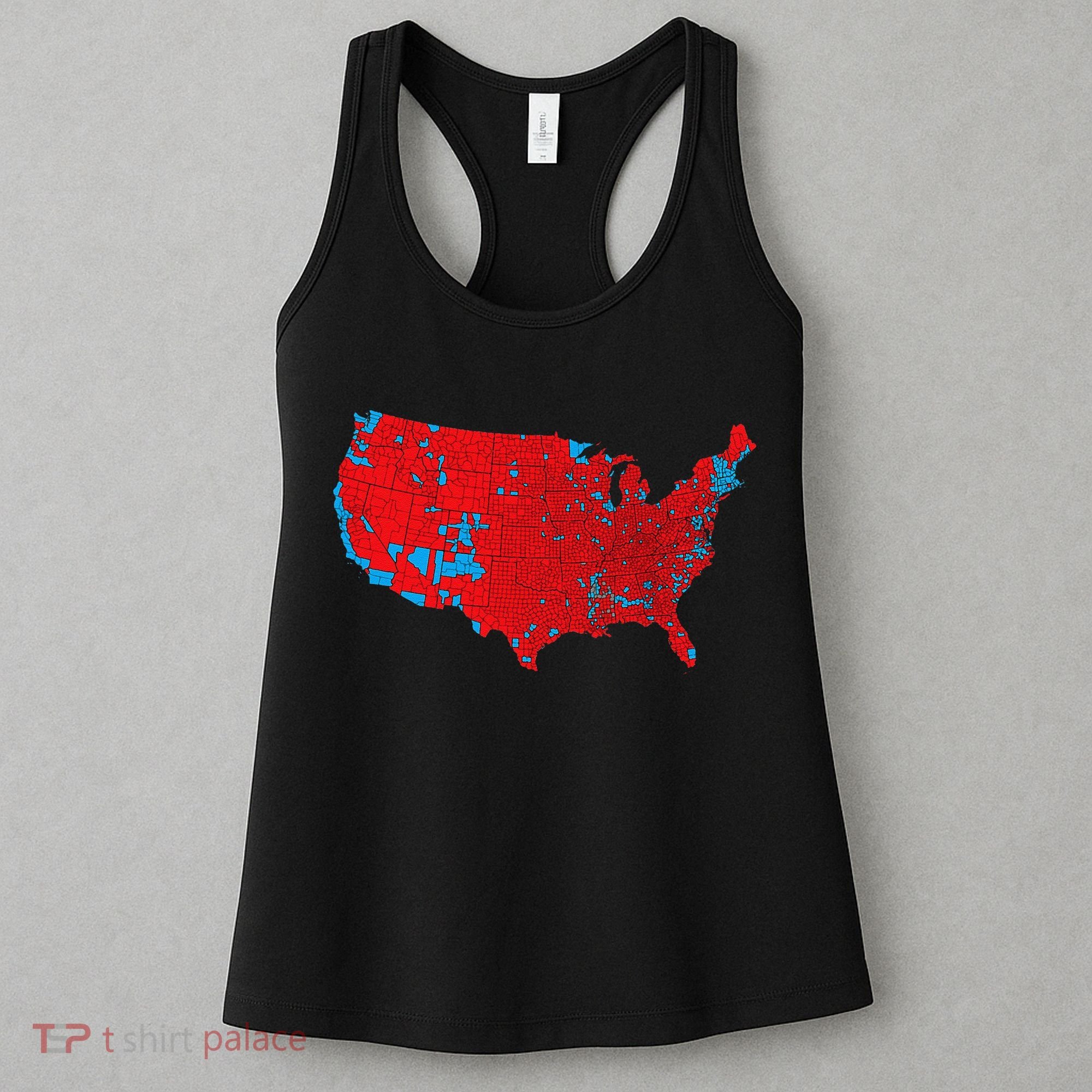 Election 2024 Results Map Trump Wins Counties Women's Tank Top
