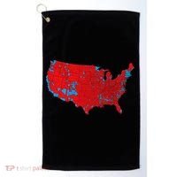 Election 2024 Results Map Trump Wins Counties Golf Towel thumb 0
