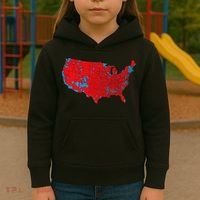 Election 2024 Results Map Trump Wins Counties Kids Hoodie thumb 3