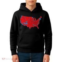 Election 2024 Results Map Trump Wins Counties Kids Hoodie thumb 4