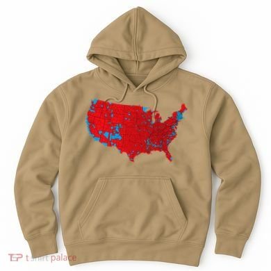 Election 2024 Results Map Trump Wins Counties Hoodie