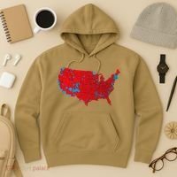 Election 2024 Results Map Trump Wins Counties Hoodie thumb 3