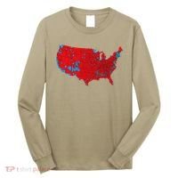 Election 2024 Results Map Trump Wins Counties Long Sleeve Shirt thumb 0