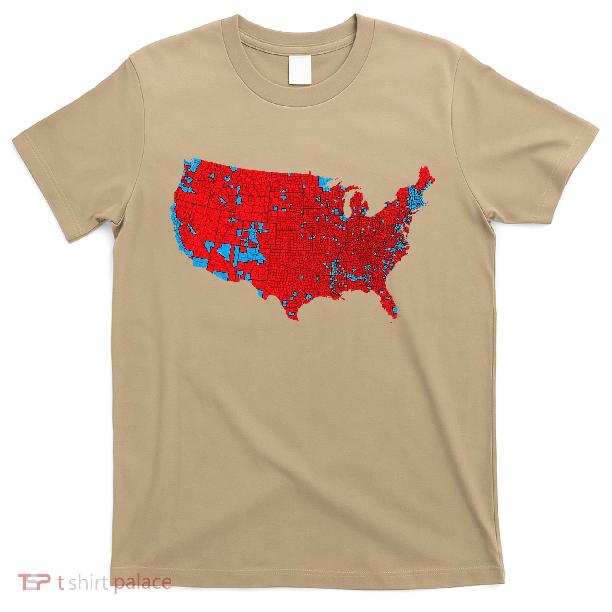 Election 2024 Results Map Trump Wins Counties T-Shirt