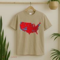 Election 2024 Results Map Trump Wins Counties T-Shirt thumb 2