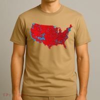 Election 2024 Results Map Trump Wins Counties T-Shirt thumb 3