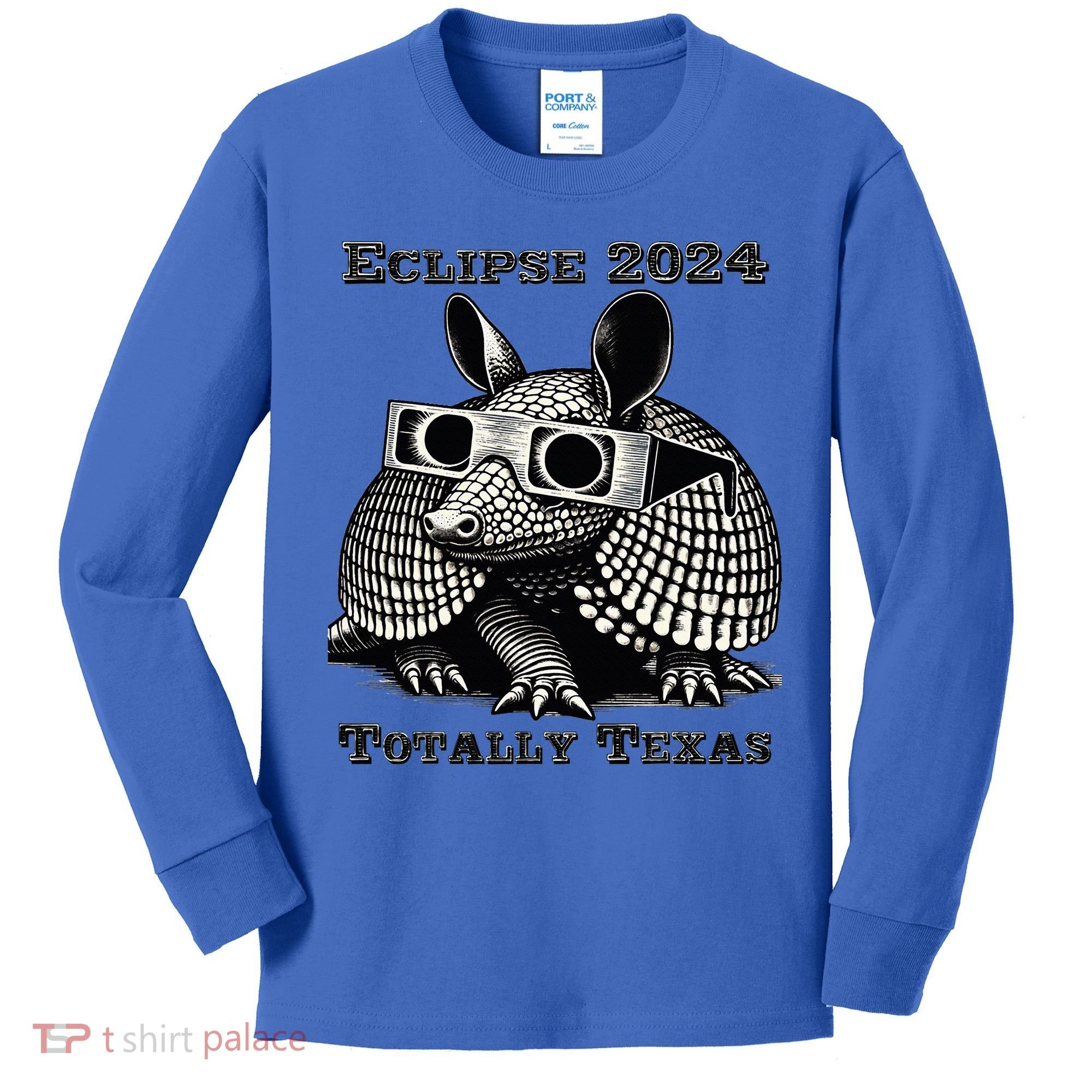 Eclipse 2024 Totally Texas Kids Long Sleeve Shirt