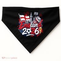 England 2026 World Soccer Fan Gear USA-Made Doggie Bandana thumb 0