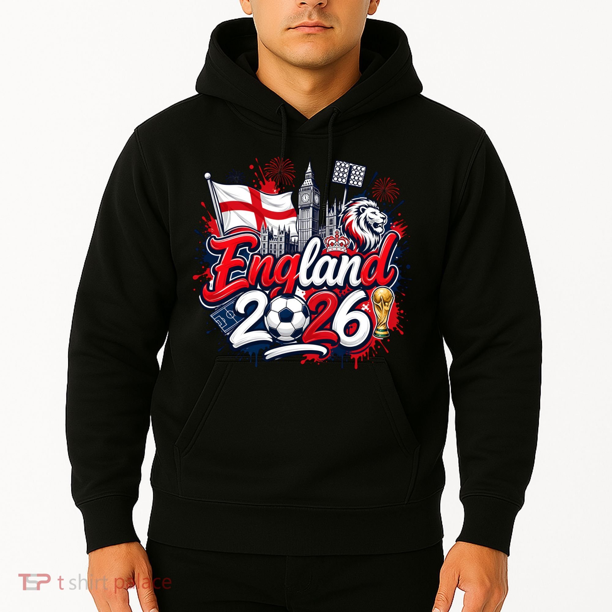 England 2026 World Soccer Fan Gear Hoodie