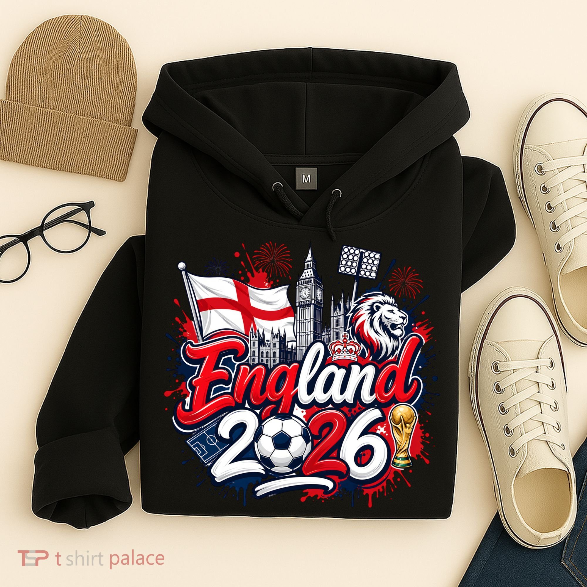 England 2026 World Soccer Fan Gear Hoodie