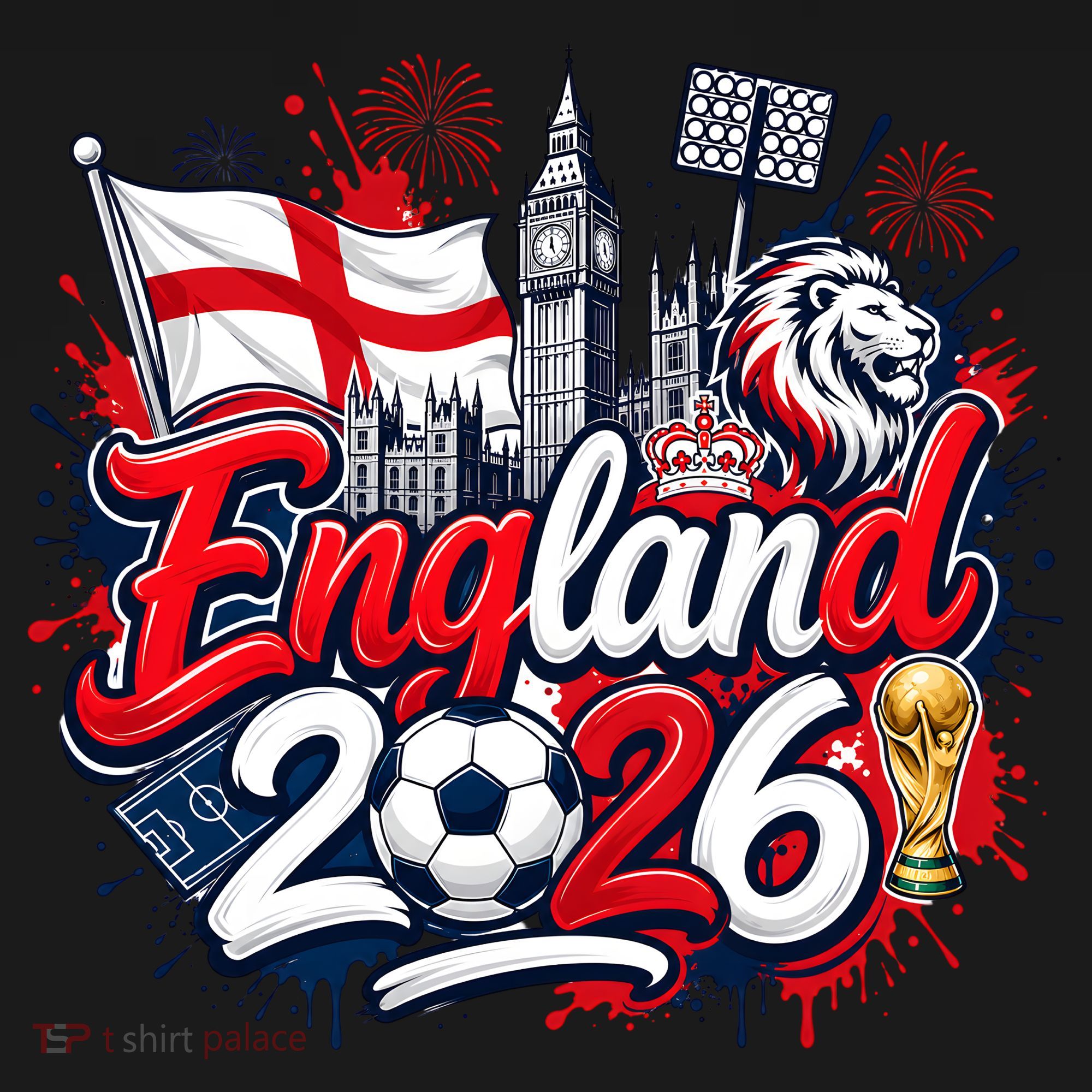 England 2026 World Soccer Fan Gear T-Shirt