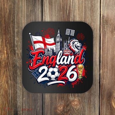 England 2026 World Soccer Fan Gear Coaster