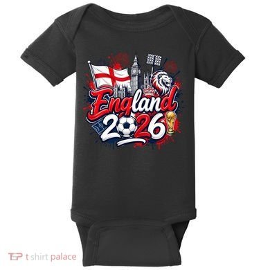 England 2026 World Soccer Fan Gear Baby Bodysuit