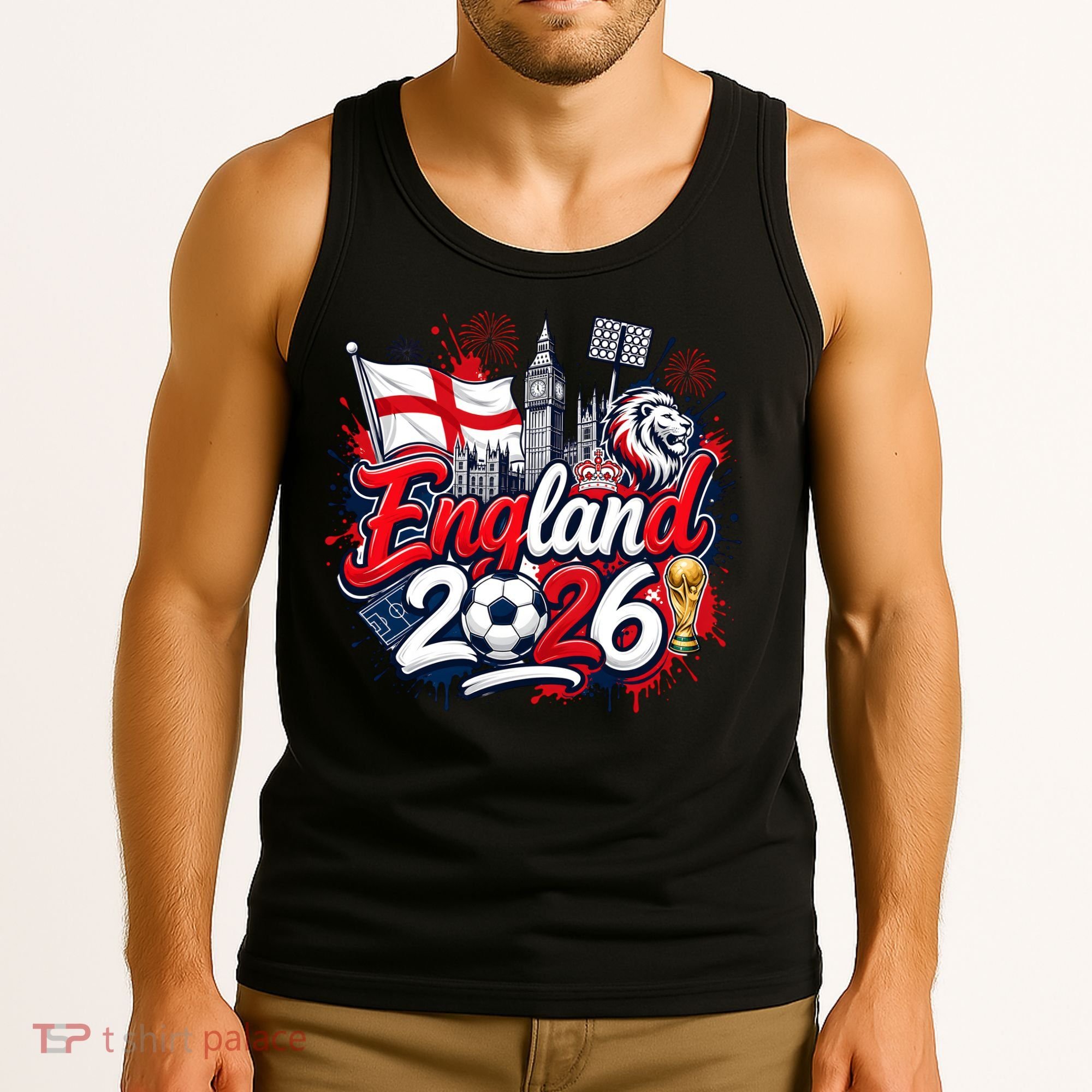 England 2026 World Soccer Fan Gear Tank Top