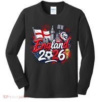 England 2026 World Soccer Fan Gear Kids Long Sleeve Shirt thumb 0