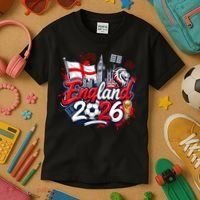England 2026 World Soccer Fan Gear Kids T-Shirt thumb 3