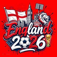 England 2026 World Soccer Fan Gear Santa Hat thumb 1