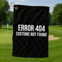 Error 404 Costume Not Found Funny Halloween Costume Golf Towel thumb 1