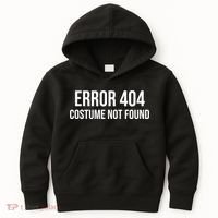 Error 404 Costume Not Found Funny Halloween Costume Kids Hoodie thumb 0