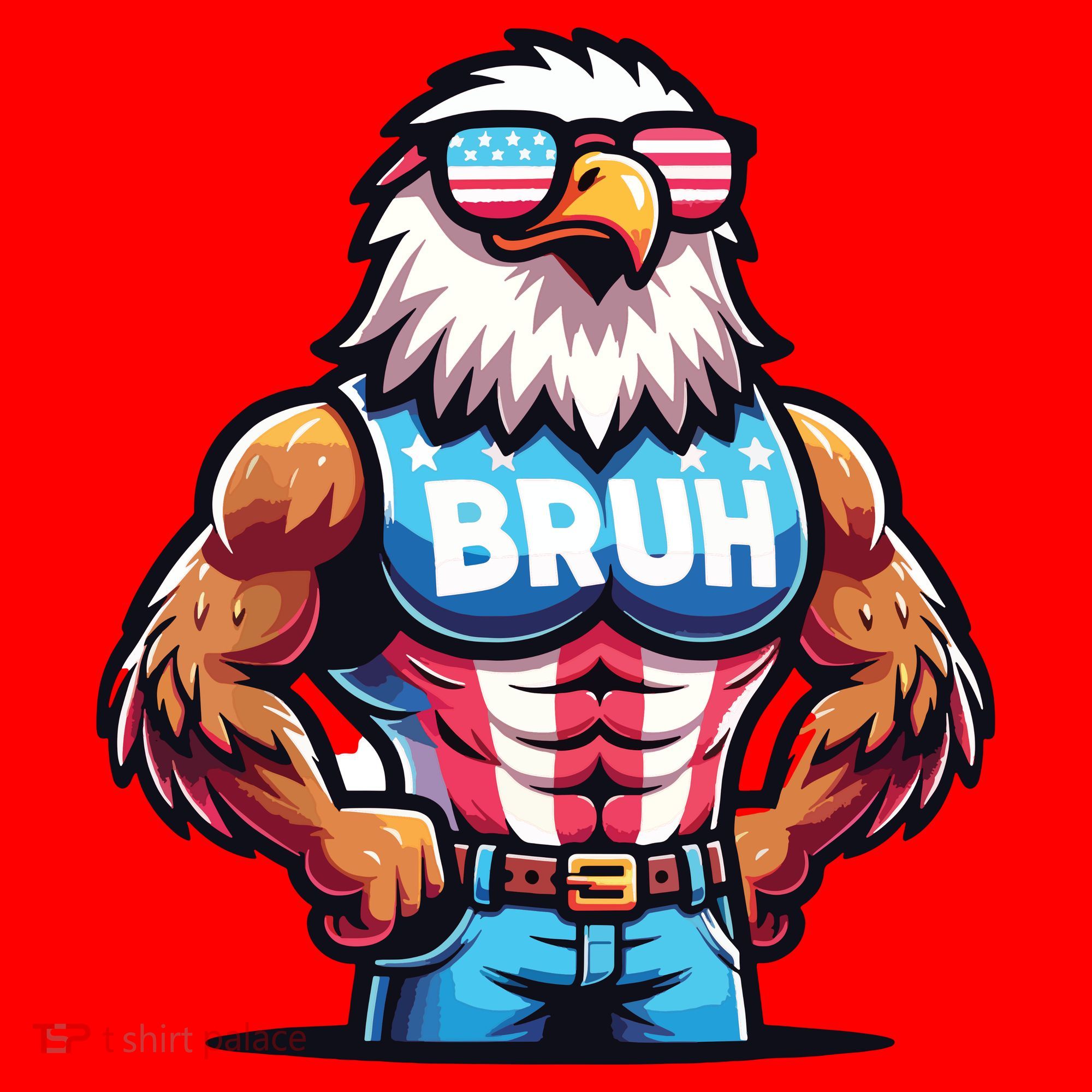 Eagle 4 Of July Santa Hat