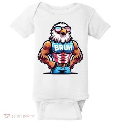 Eagle 4 Of July Baby Bodysuit