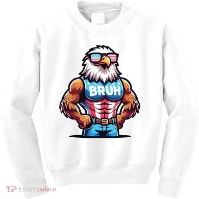 Eagle 4 Of July Kids Sweatshirt