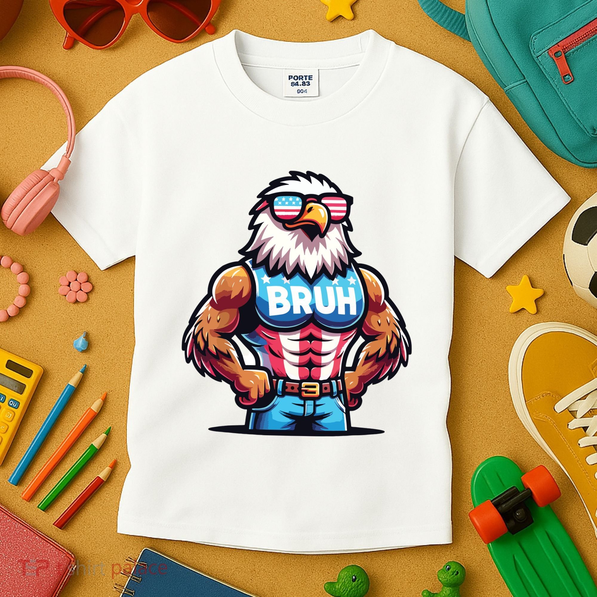 Eagle 4 Of July Kids T-Shirt