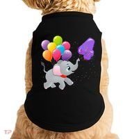 Elephant 4 Years Old Zoo Animals 4th Birthday Doggie Tank thumb 0